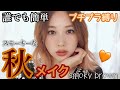 【プチプラ縛り】秋のスモーキーなブラウンメイク🍁🧡簡単に大人っぽくなれる❣️/Smoky Brown Autumn Makeup Toturial!/yurika