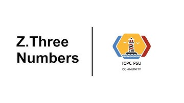 Z-Three Numbers ICPC Assuit Newcomer Sheet