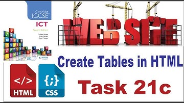 Create table and table borders | Web design |task 21c | IGCSE ICT |Hodder Education