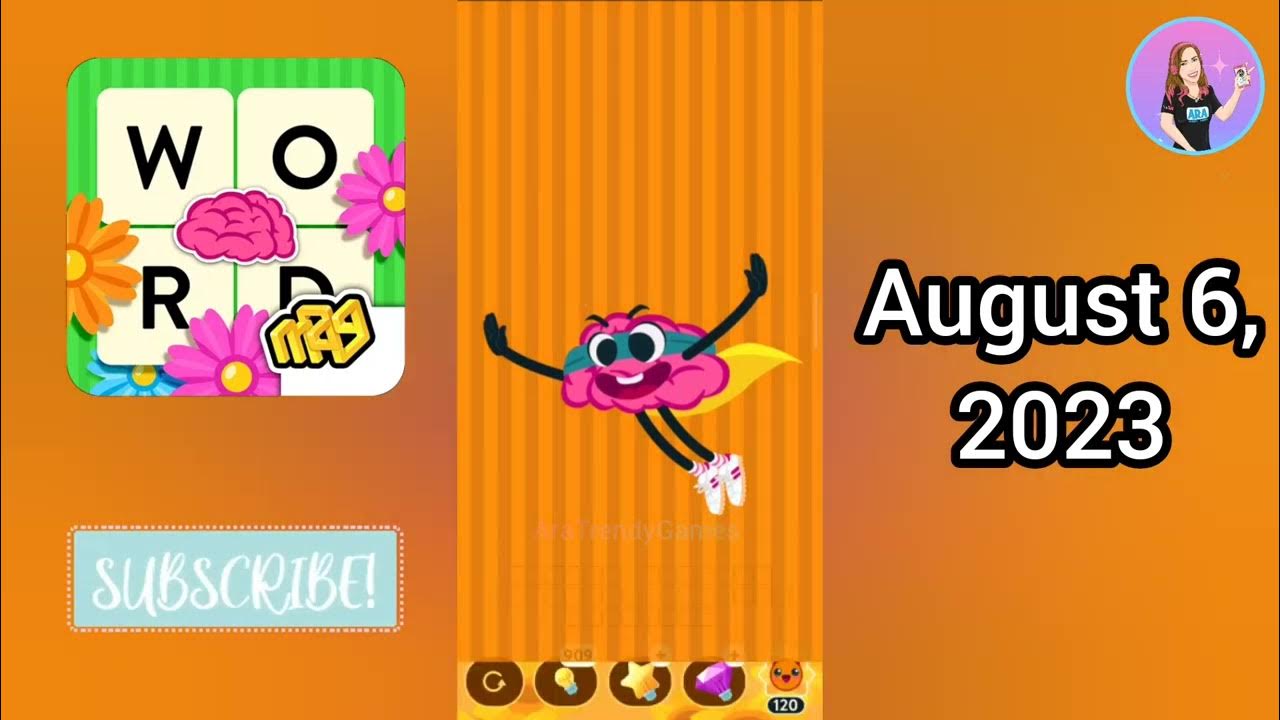 WordBrain Sunflower Event August 6, 2023 YouTube