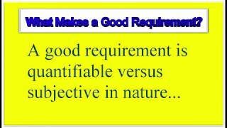 What Makes a Good Requirement?