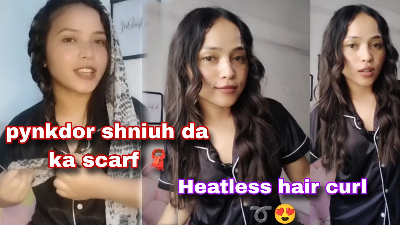 pynkdor shniuh da ka scarf || Heatless curl hair 😍✨#heatlesshairstyle #tutorial  #hairstyleideas