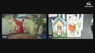 Chicken farm book with Dana and Coleen