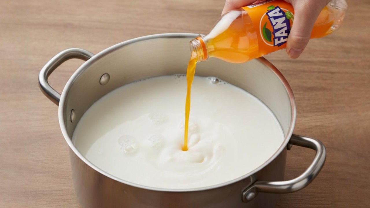Влейте Фанту в кипящее молоко! Я больше не покупаю сыр на рынке.