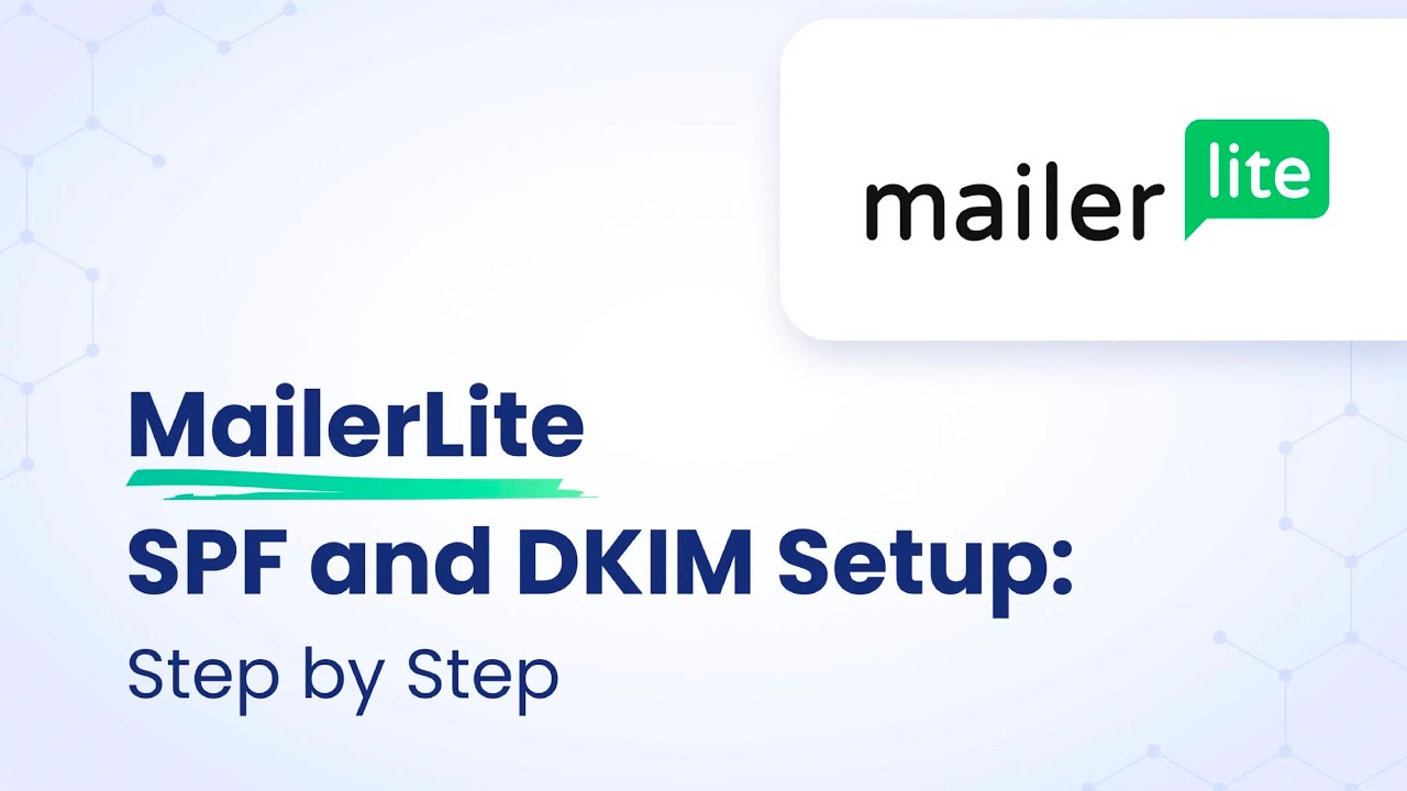 MailerLite SPF and DKIM Setup: Step By Step | EasyDMARC - YouTube