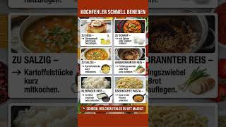Kochfehler Schnell Beheben