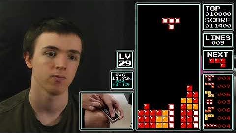 Two Tetrises on Level 29 in NES Tetris