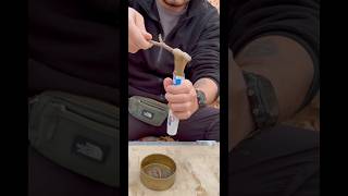 Survival skills: made of Gasoline of Unolite🧠🔥 #outdoors #survival #camping #lifehacks