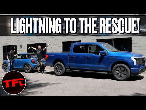 Rescued! Can the All-Electric Ford F-150 Lightning Fully Charge Another EV?