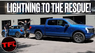 Rescued! Can the All-Electric Ford F-150 Lightning Fully Charge Another EV?