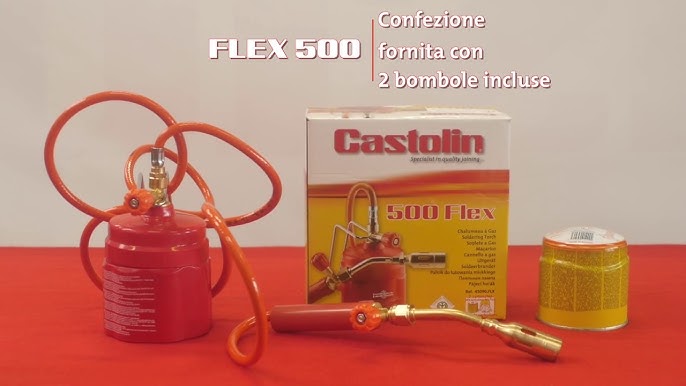 Kit Cannello + Bombole Ossigeno e Gas Pro per Saldatura 3000°C Castolin  2000 FLEX - LR756156