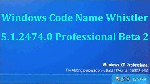 Microsoft Windows Whistler Professional [Build 2474.0 Beta 2]