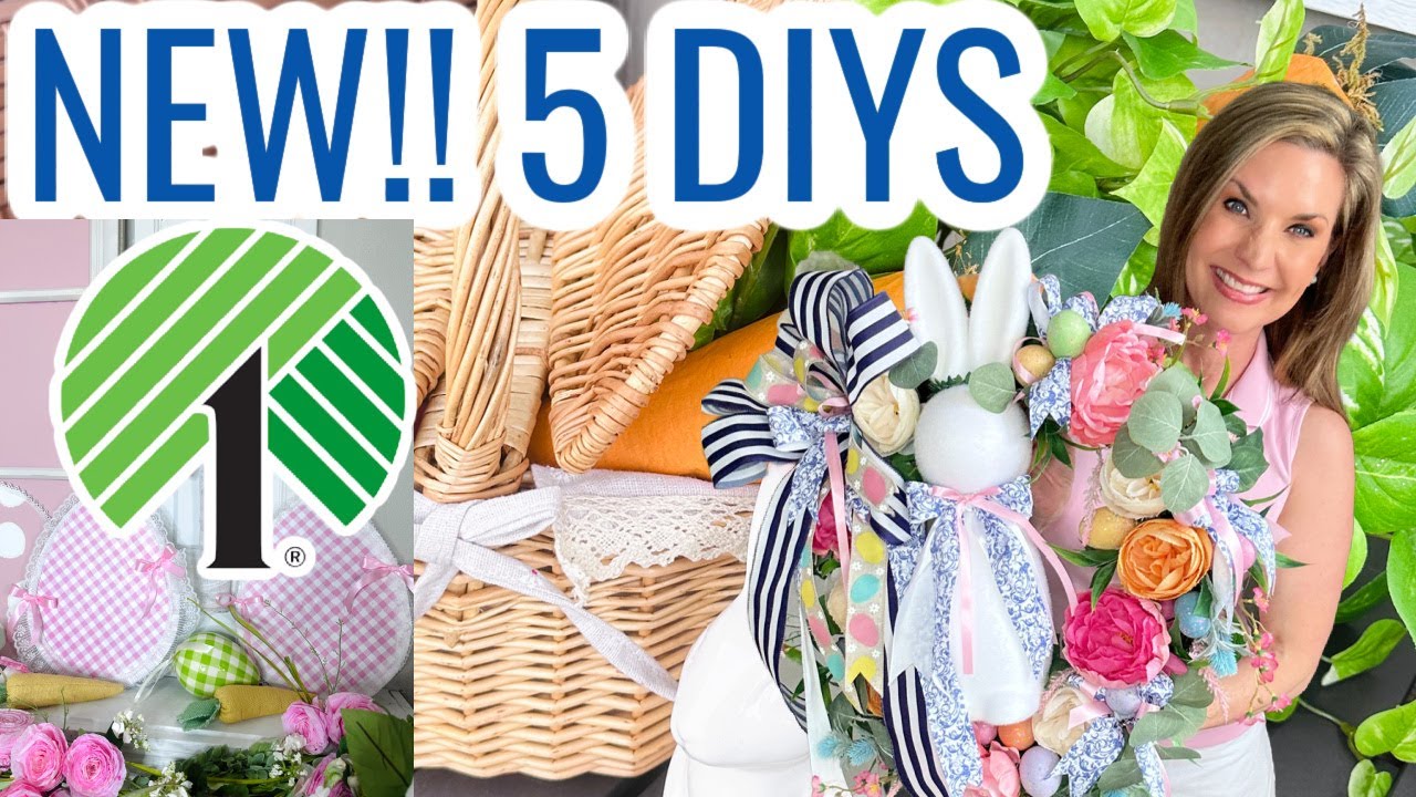 🌿((NEW!!!)) 5 DIY DOLLAR TREE EASTER SPRING DECOR CRAFTS 🌿 Olivia's ...
