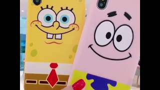 Cartoon Cute SpongeBob Patrick Star Case For iPhone Series