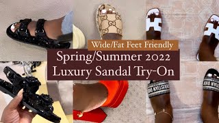 Spring Sandal Try-On Wide/Fat feet | Chanel Sandals, Hermes Sandals, Gucci Sandals Part 2