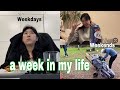 Living alone in London l working 9 to 6, productive days in my life, playing golf, quality weekends