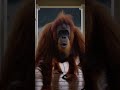Orangutan at the Door During Tornado 😳🌪️ #amazingshorts #naturedisasters #nature #shorts #orangutan