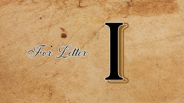 I - signature for letter I