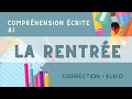 Comprhension crite a1  rentre scolaire french written comprehension