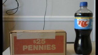 COIN ROLL HUNTING $25 PENNIES w/ RC COLA!