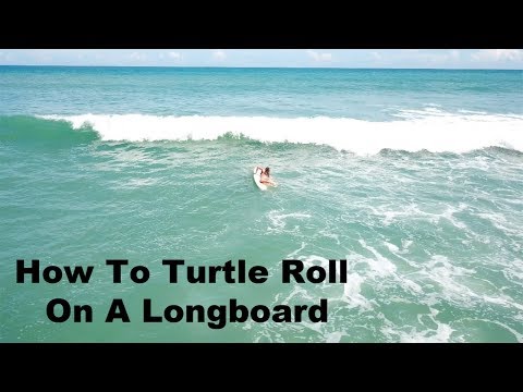 How To Do A Turtle Roll On Longboard When Surfing | Surf Training Factory