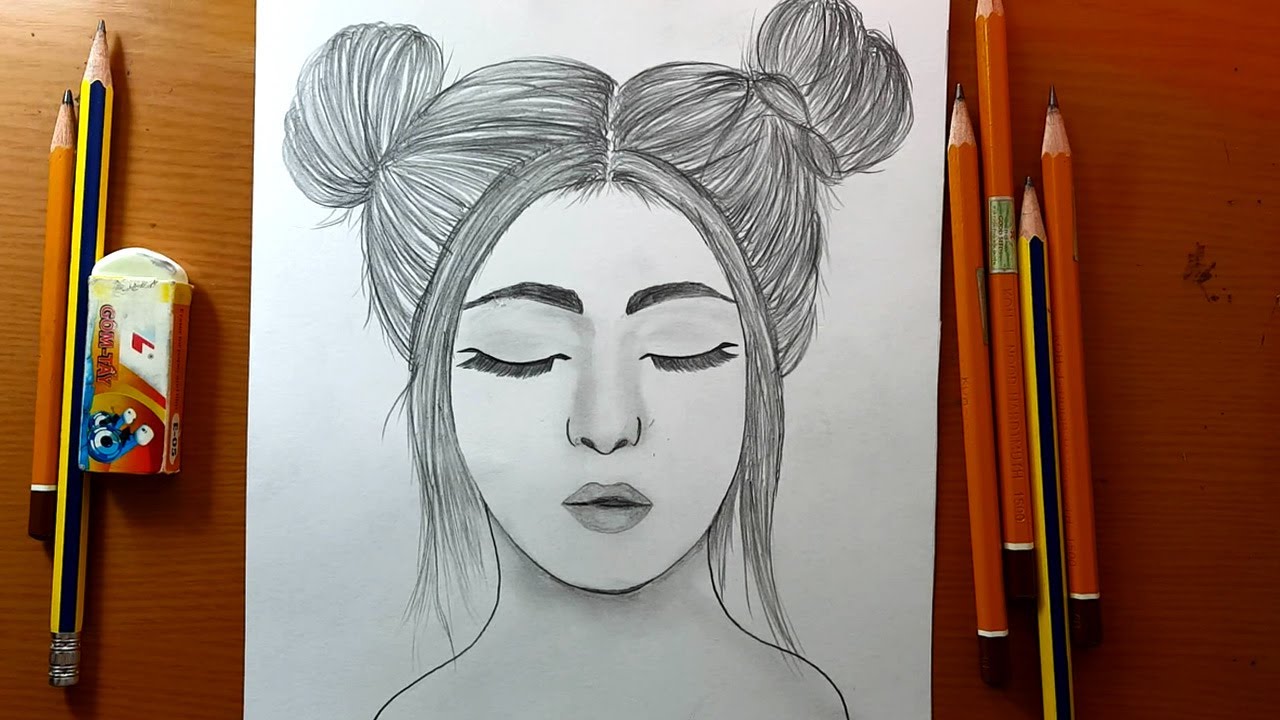 Disegni facile, Come disegnare una ragazza passo dopo passo / disegno a  matita