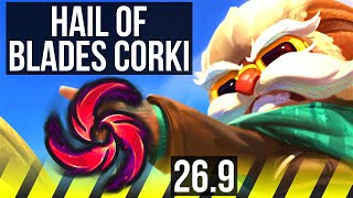 CORKI &amp; Pyke vs ASHE &amp; Seraphine (ADC) | Hail Of Blades | KR Master | 26.9