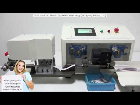 Touch Screen Flat Ribbon Cable Double Side Cutting And Stripping Machine, 2-12P