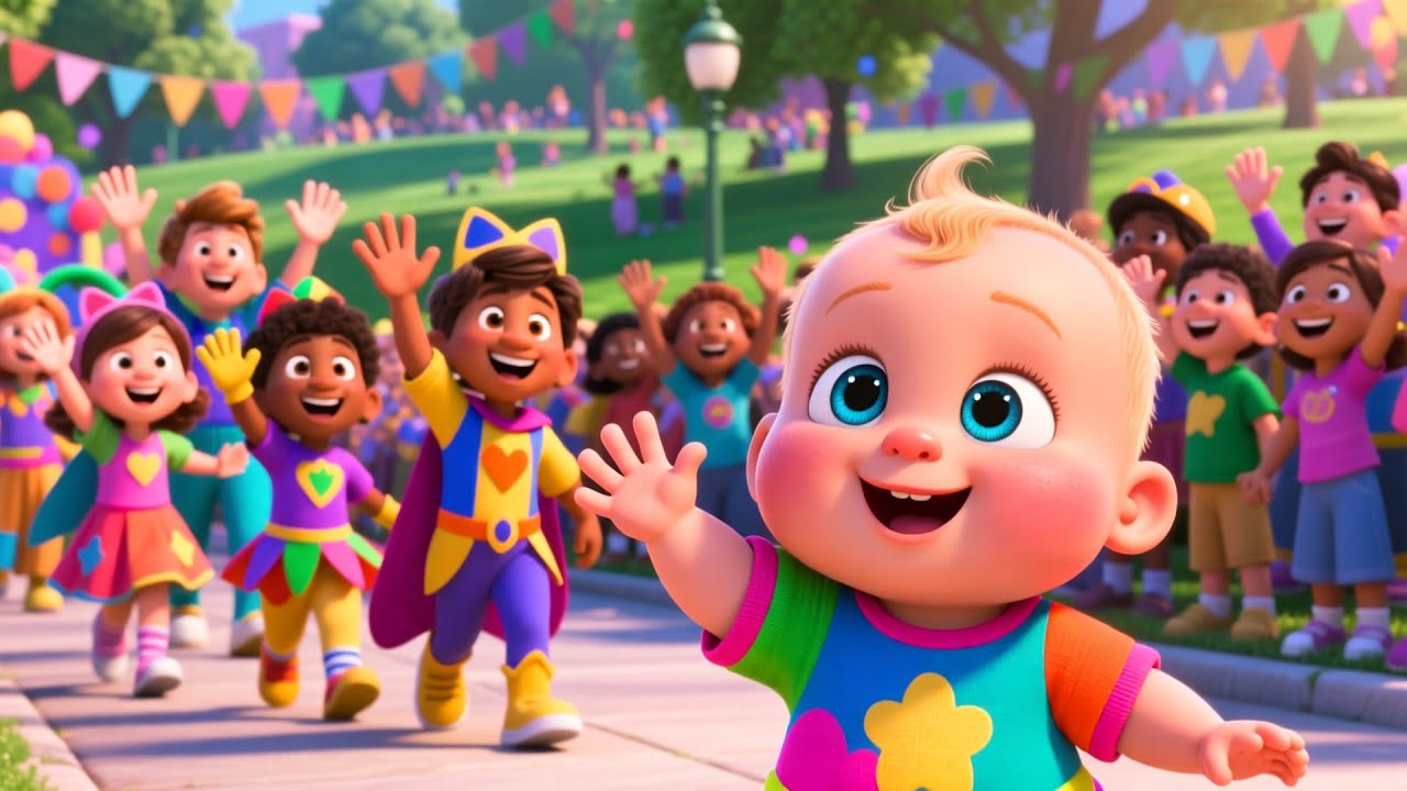 Sunny Park Baby Parade 🌞🎉 Fun Kids Song | Happy Outdoor Nursery Rhyme