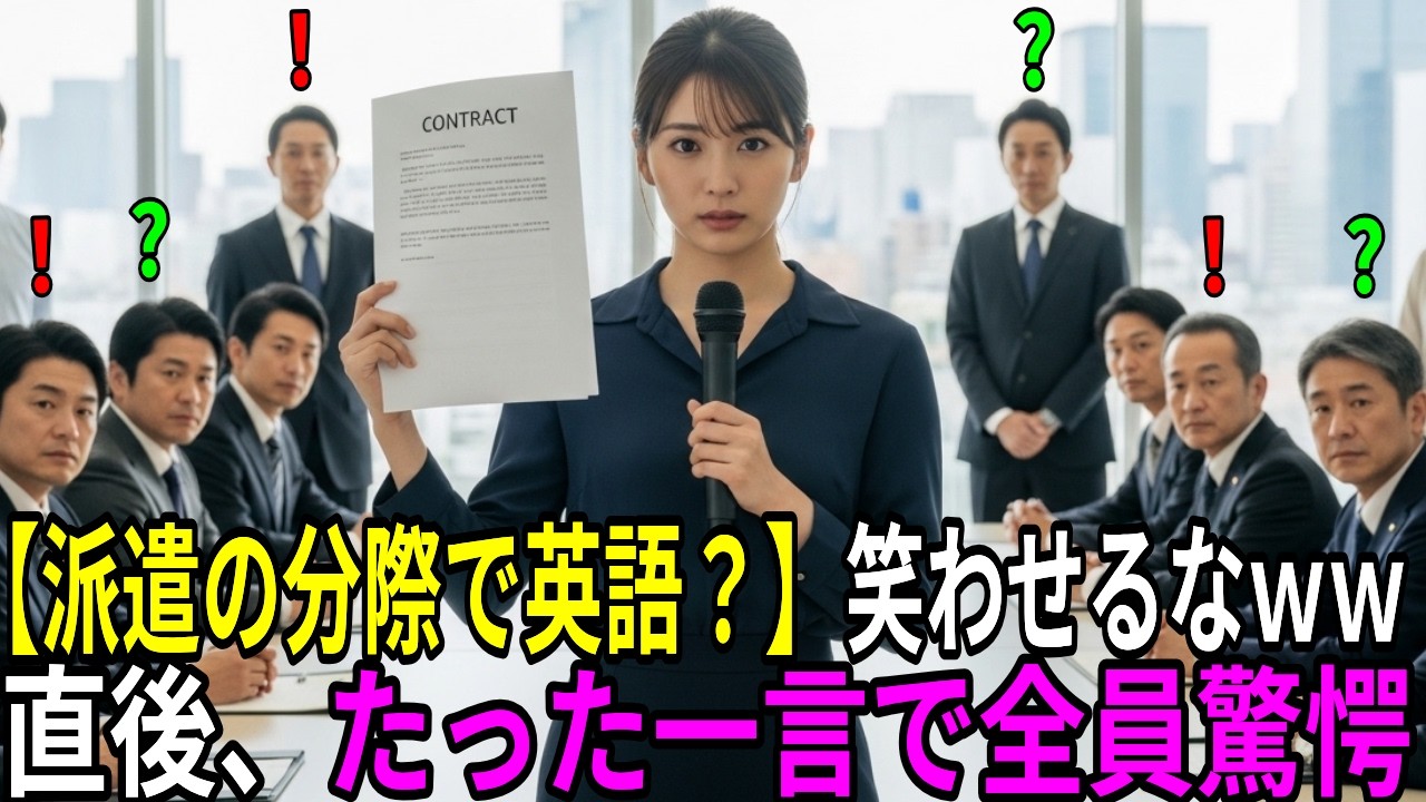 派遣のくせに英語でもやってみろと笑った次長、私がマイクを握った瞬間に顔が凍りついた理由