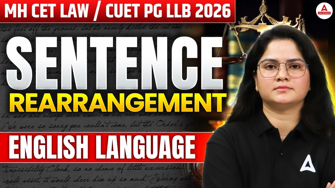 English Language For MHCET Law 2025 | English Sentence Rearrangement ...