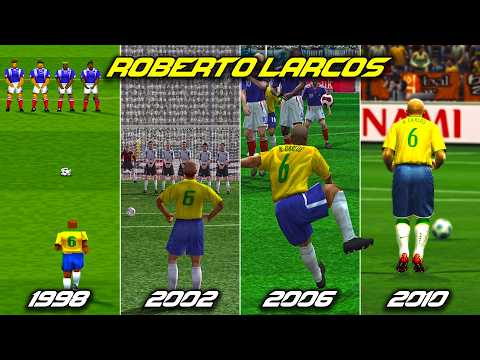 ROBERTO CARLOS Free Kick in FIFA World Cup But PES Version
