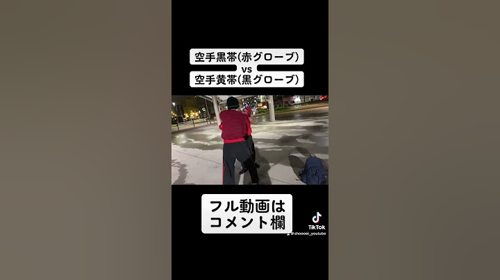 空手黒帯と黄帯が路上でガチスパーリング