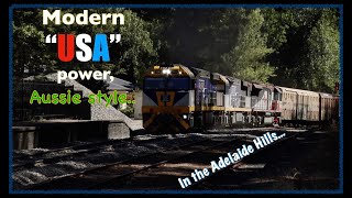All USA power  SCT Intermodal at Mt Lofty Station