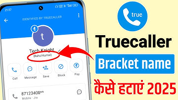 How To Remove Truecaller Bracket Name Permanently | How to change bracket name in truecaller