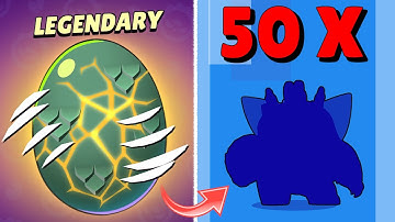 I opened 50 LEGENDARY EGGS in a new Brawl Stars Account !!