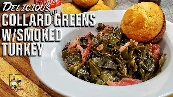 Köstliche südländische Collard Greens mit geräucherten Putenbeinen