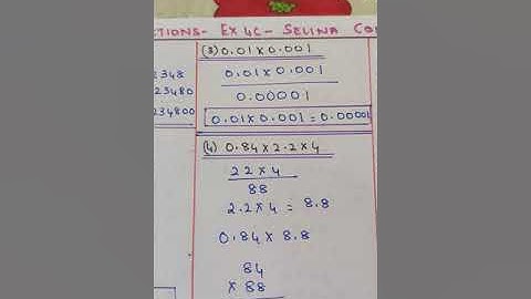 Decimal Fractions Ex 4C Question 1 to 3 Selina Concise Mathematics - SRIMATH