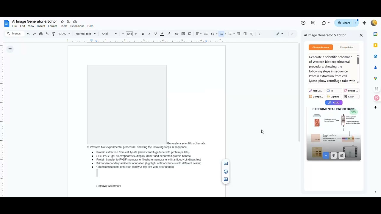 Quick Demo of “Al Image Generator & Editor” for Google Workspace Add-ons