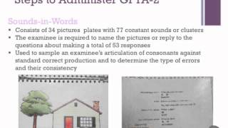 Goldman & Fristoe 2 Test of Articulation