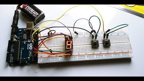 7 Segment Counter 0 9 With Push Buttons up and Down