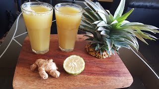 Let's make my Healthy Ginger Pineapple Drink// Ginger Pineapple Juice