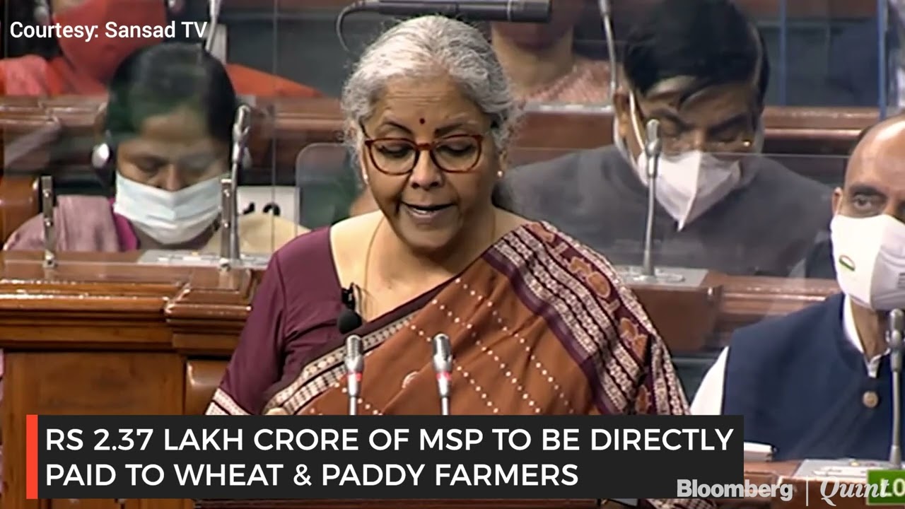 Rs 2.37 Lakh Crore Worth Of MSP Payment, Says Finance Minister: Union Budget 2022