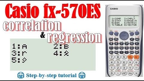 Correlation and regression for linear regression (fx-570/991ES & fx-570VN)