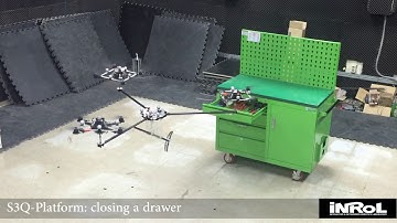 Aerial Manipulation Platform using  3 Quadrotors as rotating thrust generators
