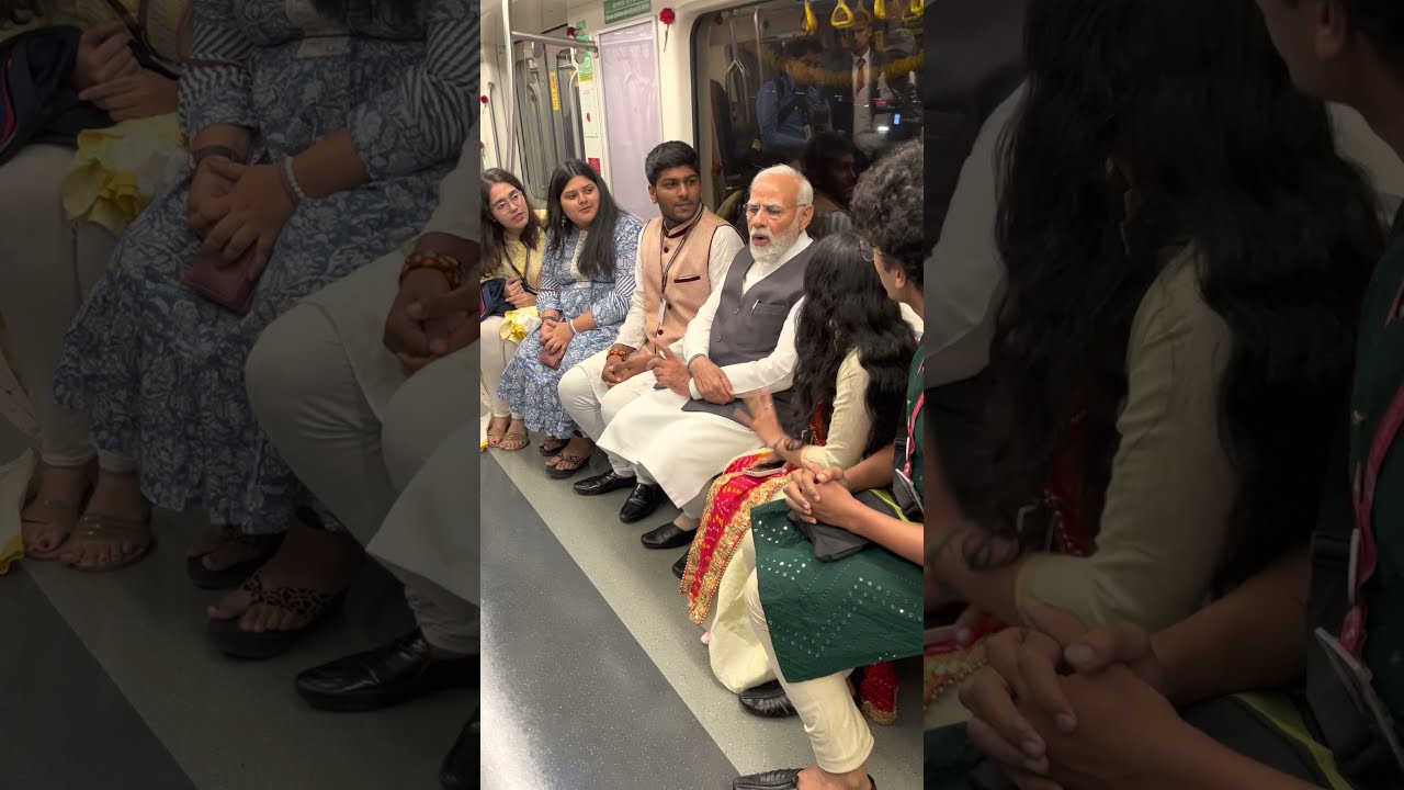 PM Modi makes a special request to fellow commuters on board the Mumbai Metro