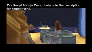 I-Ninja - Teka getting up cutscene oddities