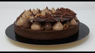 Tarte chocolat et noisettes