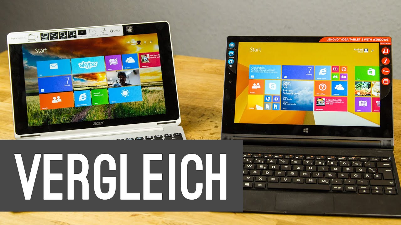 Lenovo Yoga Tablet 2 Vergleich Mit Acer Aspire Switch 10 Deutsch Youtube