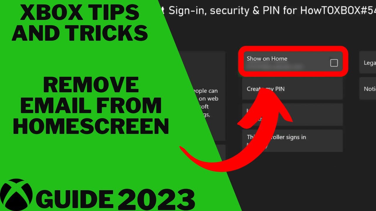 HOW TO REMOVE YOUR EMAIL FROM YOUR HOME SCREEN ON XBOX (Guide 2023 ...